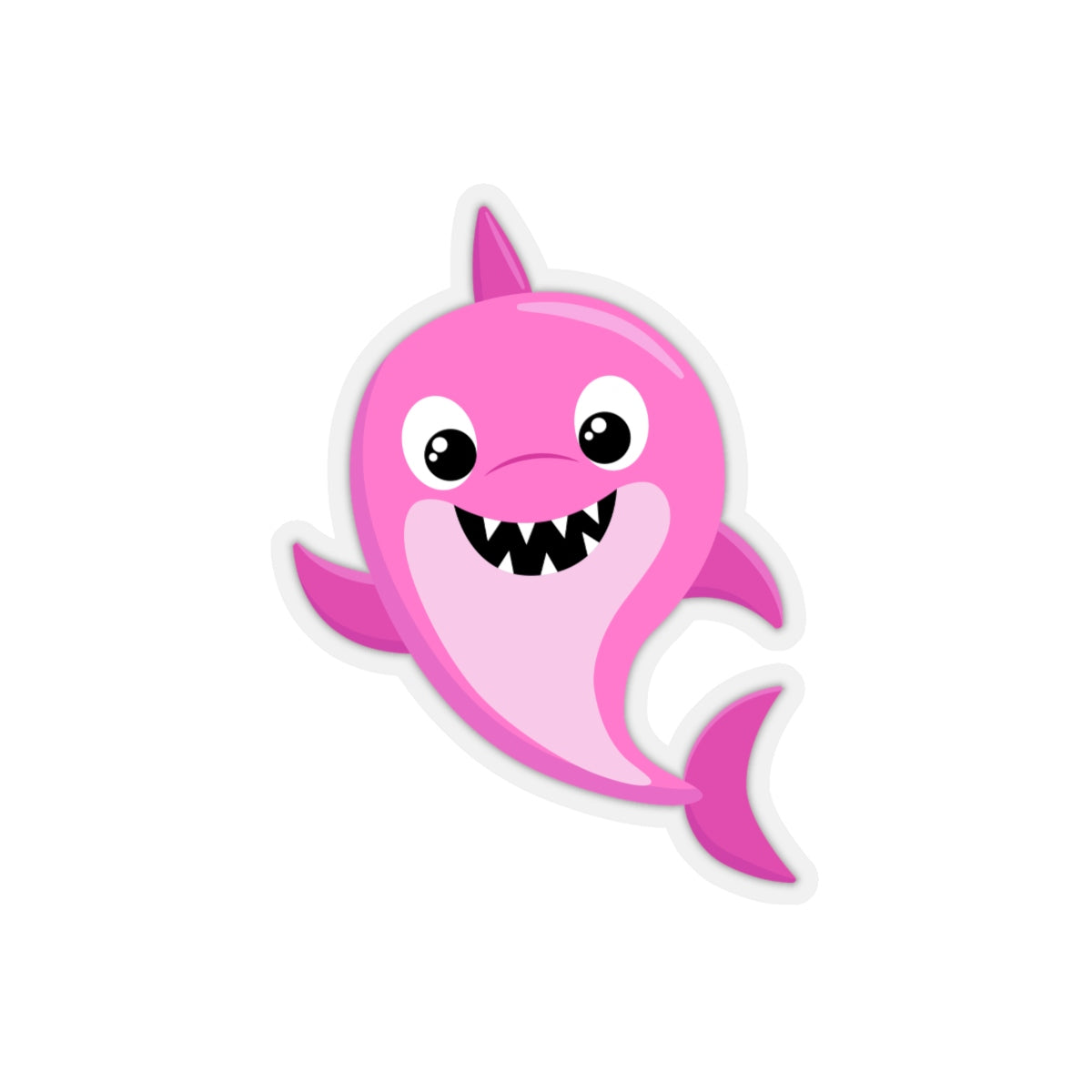 Pink Bow Shark - Shark - Sticker