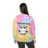 Panda Sweatshirt Eating and Workout Unisex Tie-Dye Sweatshirt