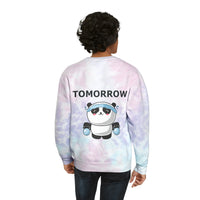 Panda Sweatshirt Eating and Workout Unisex Tie-Dye Sweatshirt