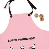 Apron for women - Panda mom pink color | Women apron