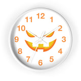Wall clock pumpkin smile
