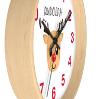 Christmas decorations - Rudolph wall clock | Christmas gift | Custom christmas clock
