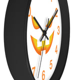 Wall clock pumpkin smile