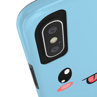 iPhone 11 cases - Cute face blue background color | iPhone xr cases mate tough