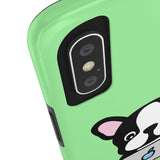 iPhone x cases - Laptop frenchie blue background color | iPhone xs cases mate tough