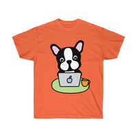 Men t-shirt with laptop bull dog Ultra Cotton Tee