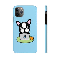 iPhone xr cases - Laptop frenchie blue background color | iPhone x cases mate tough