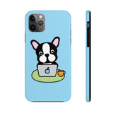 iPhone xr cases - Laptop frenchie blue background color | iPhone x cases mate tough