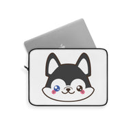 Laptop sleeve - Cute husky face | Personalized gift | Custom personalized