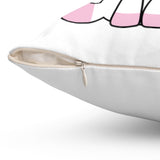 Unicorn Sitting Spun Polyester Square Pillow | Cute sitting unicorn pillow