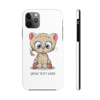 iPhone 11 cases - White color cute kitty | iPhone cases mate tough | Personalized iPhone cases