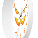 Wall clock pumpkin smile