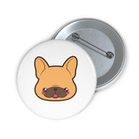 Frenchie face pin button | Custom Pin | Personalized gift
