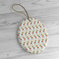 Christmas ornaments - Reindeer printed | Ceramic Ornaments | Christmas decor