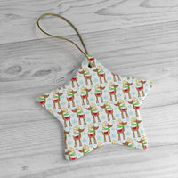 Christmas ornaments - Reindeer printed | Ceramic Ornaments | Christmas decor
