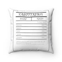 Sagittarius Spun Polyester Square Pillow | Horoscope Pillow