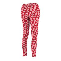 Leggings for women - Christmas snowflake red | Women leggings | Yoga pant | Christmas leggings