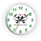 Wall clock - Cute panda kissing | Custom wall clock | Personalized clock