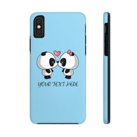 iPhone cases - Baby blue color cute kissing panda | iPhone cases mate tough | Personalized iPhone cases