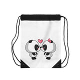 Drawstring Bag - Panda Kissing
