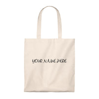 Personalize tote bag with your own name