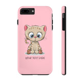 iPhone XS max cases - Pink color cute kitty | iPhone cases mate tough | Personalized iPhone cases
