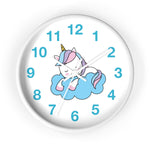 Wall clock cute sleeping unicorn