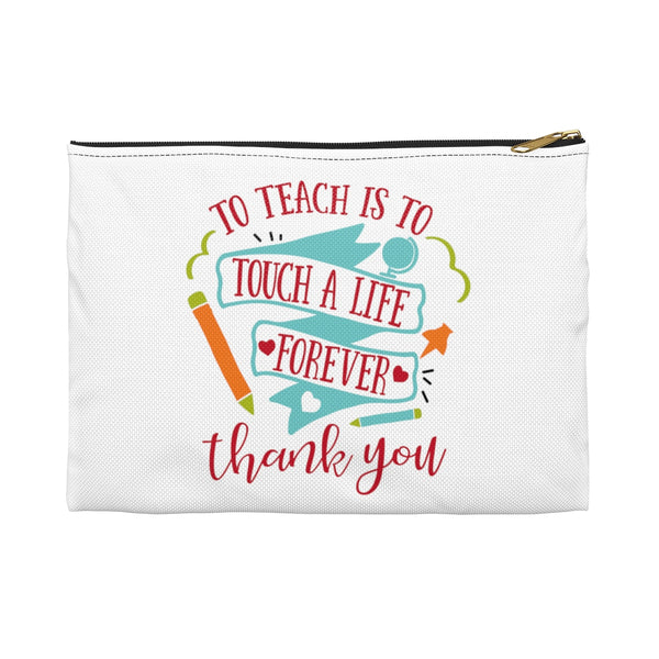 Teacher gifts - Pouch touch a life | Teacher gifts personalized | Custom teacher gift