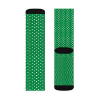 Christmas gifts - White dot green socks | Christmas socks women | Women socks