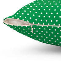 Christmas decorations - White dot green pillow | Christmas gift | Custom christmas pillow