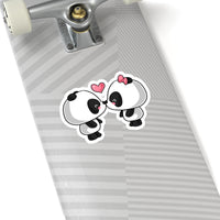 Cute Panda Kissing Stickers