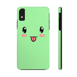 iPhone XS max cases - Cute face green background color | iPhone xr cases mate tough
