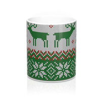 Christmas mug - Green Reindeer | Coffee Mug