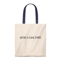 Personalize tote bag with your own name