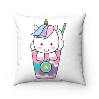Unicorn Ice Cream Spun Polyester Square Pillow