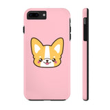 iPhone 11 pro cases - Pink color corgi face | iPhone cases mate tough