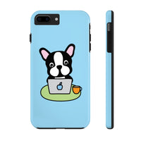 iPhone xr cases - Laptop frenchie blue background color | iPhone x cases mate tough