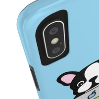 iPhone xr cases - Laptop frenchie blue background color | iPhone x cases mate tough
