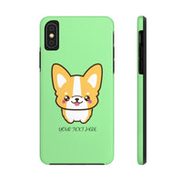 iPhone 11 cases - Green color cute corgi | iPhone cases mate tough | Personalized iPhone cases
