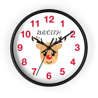 Christmas decorations - Rudolph wall clock | Christmas gift | Custom christmas clock