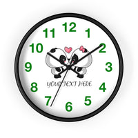 Wall clock - Cute panda kissing | Custom wall clock | Personalized clock