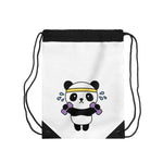 Drawstring Bag - Working out panda
