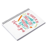 Teacher gifts - Touch a life spiral notebook | Teacher gifts personalized | Custom teacher gift