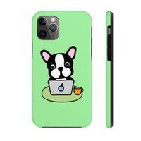 iPhone x cases - Laptop frenchie blue background color | iPhone xs cases mate tough
