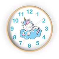 Wall clock cute sleeping unicorn
