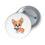 Personalized pin button - Cute corgi | Custom Pin | Personalized gift