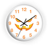 Wall clock pumpkin smile
