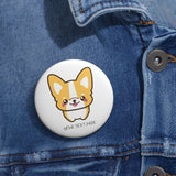 Custom pin button - Corgi | Personalized pin button