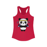 Women tank top with printed working out panda | Tank top for women