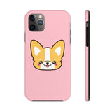 iPhone 11 pro cases - Pink color corgi face | iPhone cases mate tough
